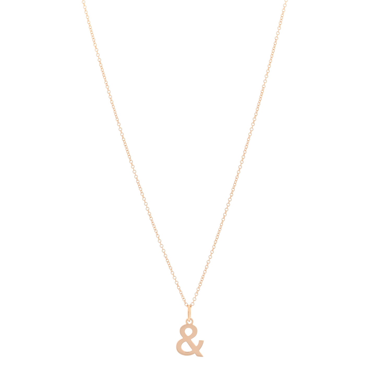 18K Rose Gold Ampersand Pendant Necklace