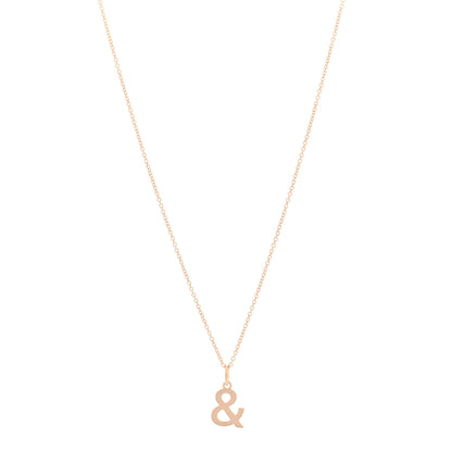 Tiffany 18K Rose Gold Ampersand Pendant Necklace 1 of 6