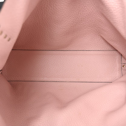 Valentino Garavani Grained Calfskin Rockstud Flip Lock Tote Black Rose Quartz 6 of 10