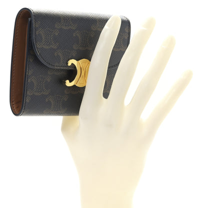 Celine Triomphe Canvas Small Triomphe Wallet Tan 2 of 11