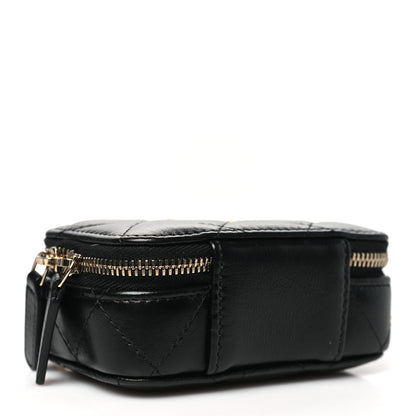 Chanel Lambskin Quilted Mini Lacquered Chain Clutch Black 4 of 11