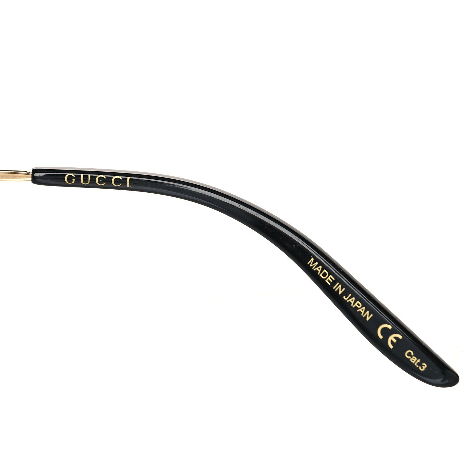 Gucci Metal Aviator Sunglasses GG0672S Black Gold 5 of 7