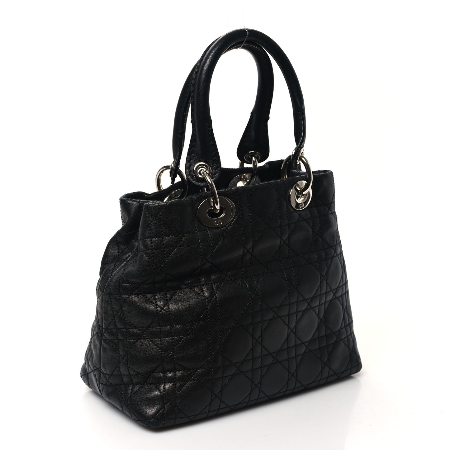 Lambskin Cannage Small Soft Lady Dior Tote Black