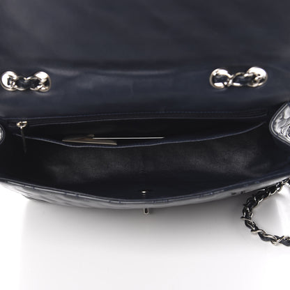 Chanel Patent Quilted Jumbo Single Flap Navy 4 of 9