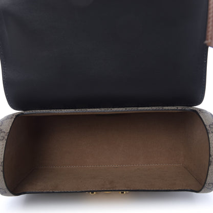 Gucci GG Supreme Monogram Small Padlock Bamboo Shoulder Bag Beige Black Cuir 5 of 9