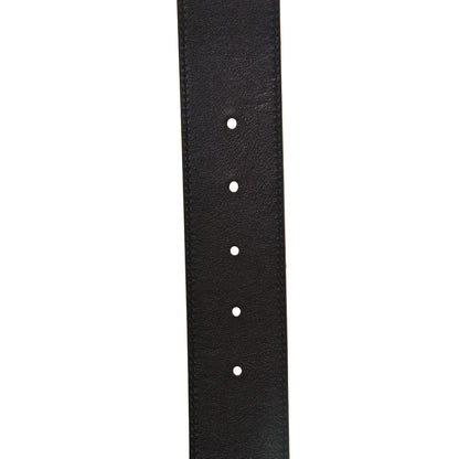 Gucci Textured Dollar Calfskin Nickel Double G 40mm Belt 90 36 Dark Cocoa 4 of 4