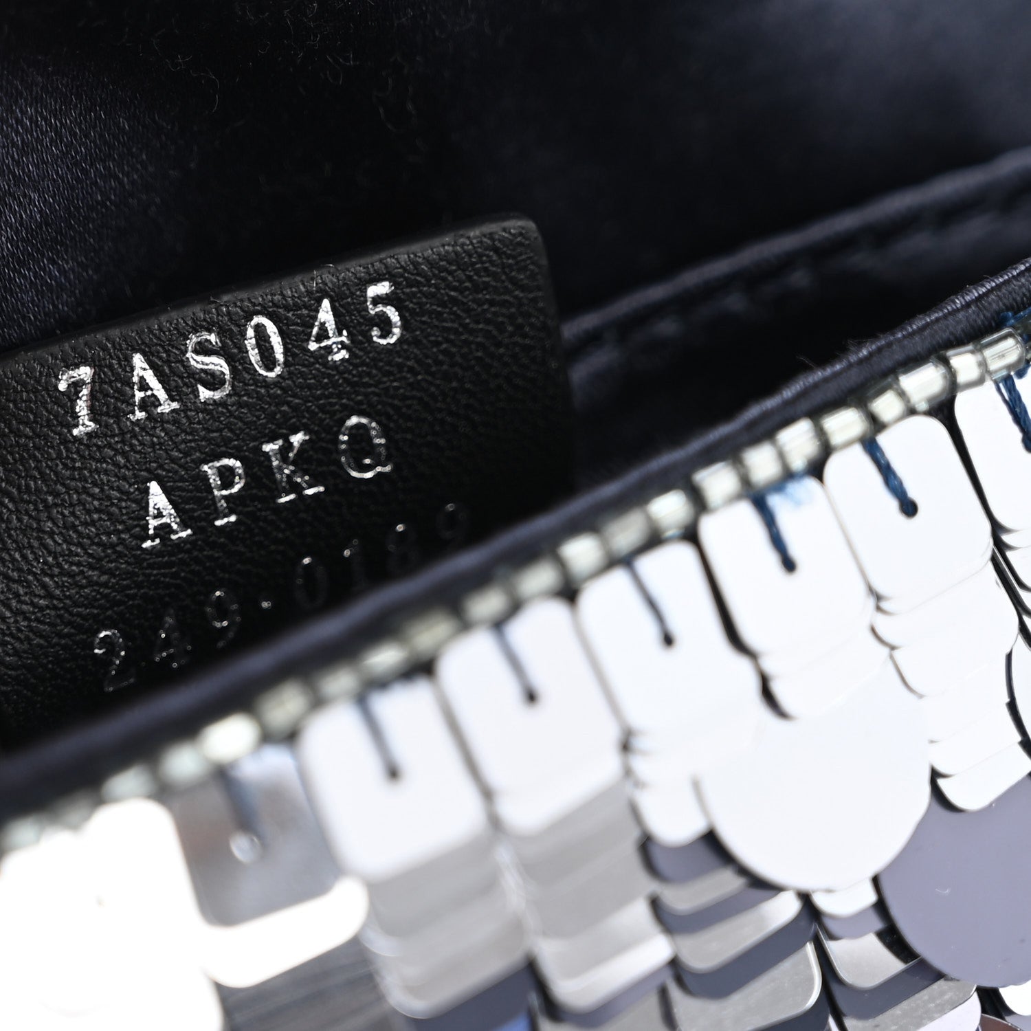 Fendi Sequin Paillettes Shiny Nappa Sex and the City Nano Maxi Buckle Baguette Charm Midnight 7 of 12