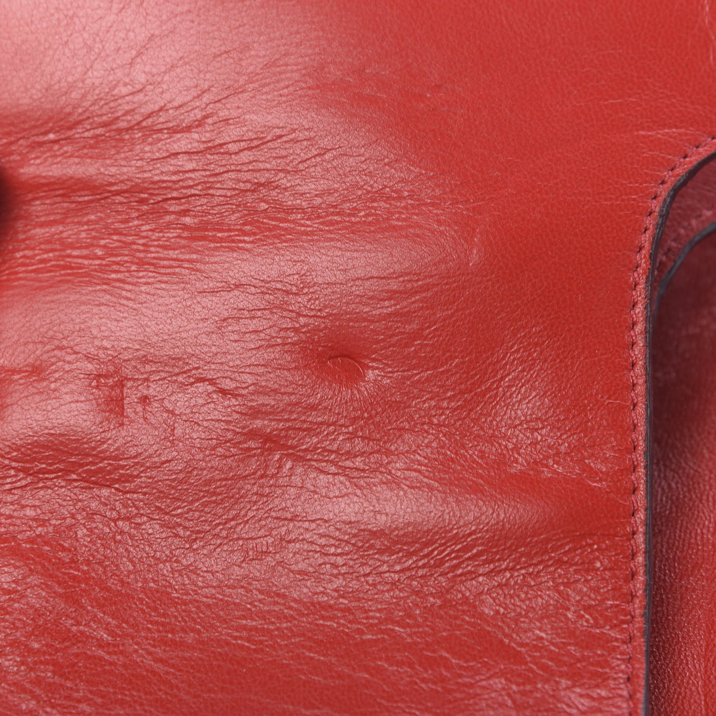 Ramskin Small Alix Padlock Zip Shoulder Bag Dark Orange