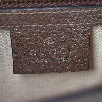 Gucci Grained Calfskin Web Animalier Shoulder Bag Brown 6 of 7