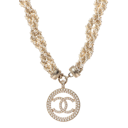 Chanel Pearl CC Short Necklace Gold 1 of 6