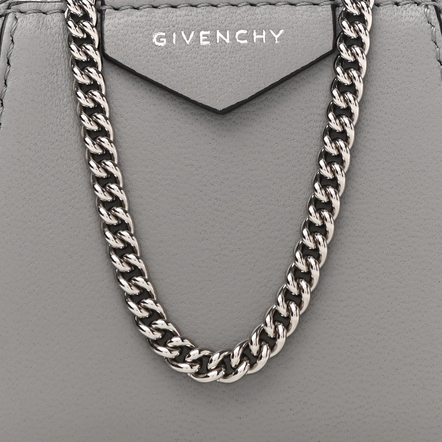 Lambskin Baby Antigona with Chain Grey