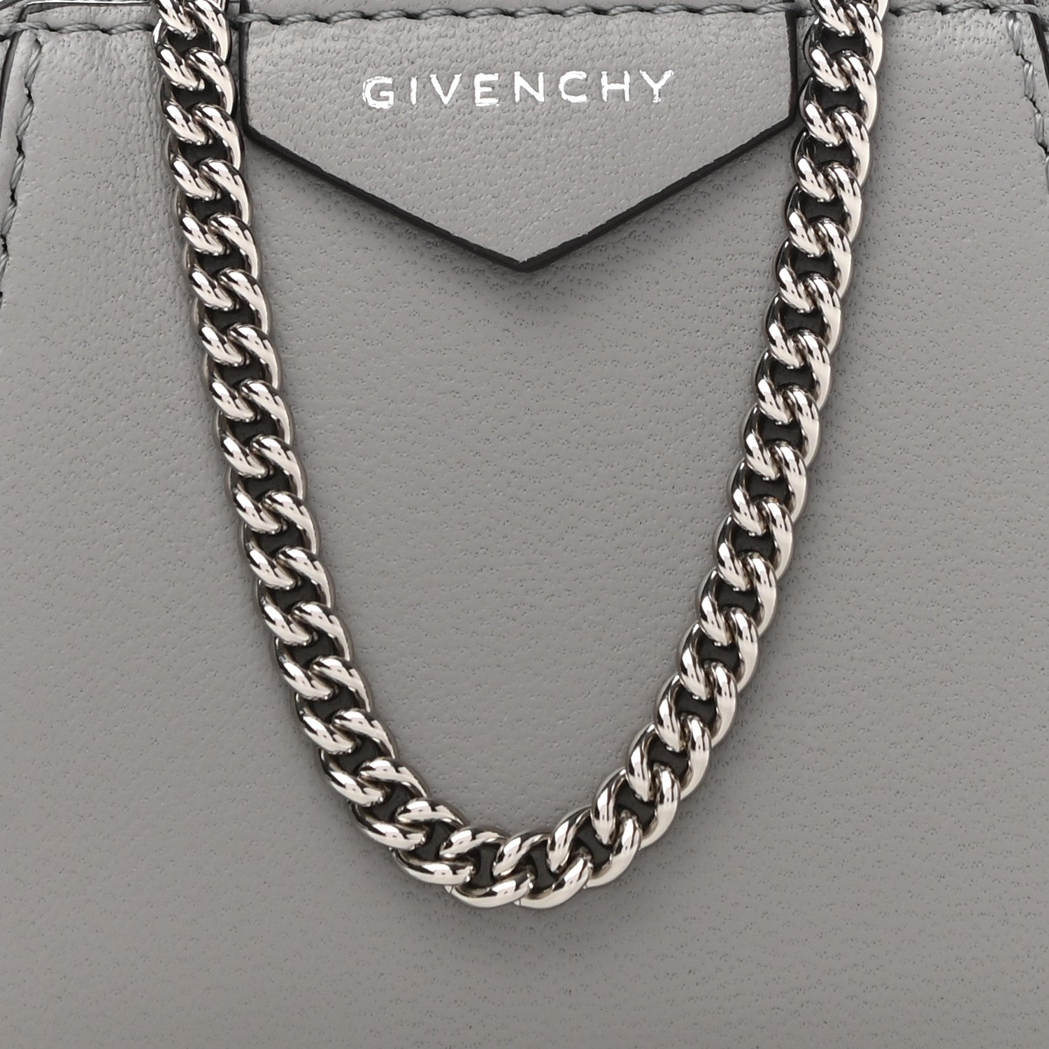 Givenchy Lambskin Baby Antigona with Chain Grey 8 of 11