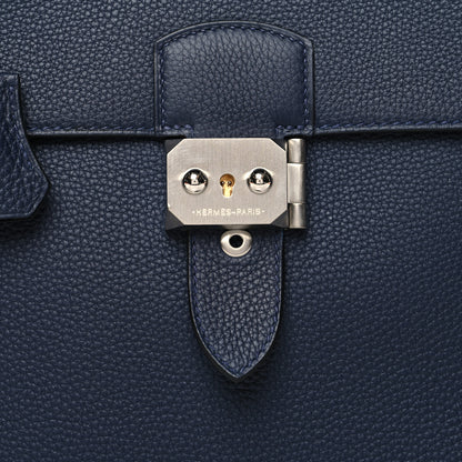 Hermes Togo Sac A Depeches 29 Messenger Bag Bleu Nuit 9 of 12