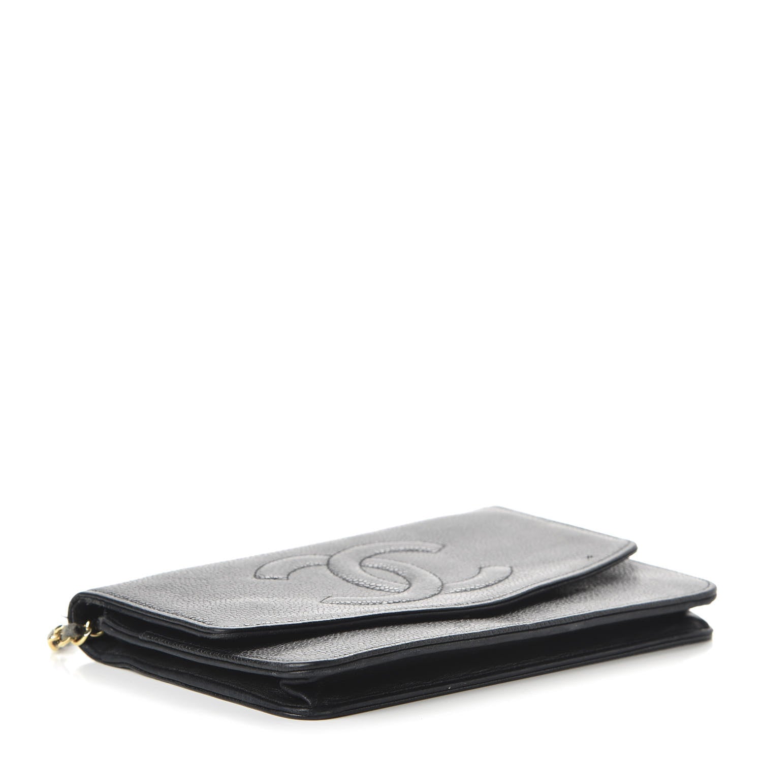 Chanel Caviar Timeless CC Wallet On Chain WOC Black 4 of 14