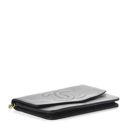 Chanel Caviar Timeless CC Wallet On Chain WOC Black 4 of 14
