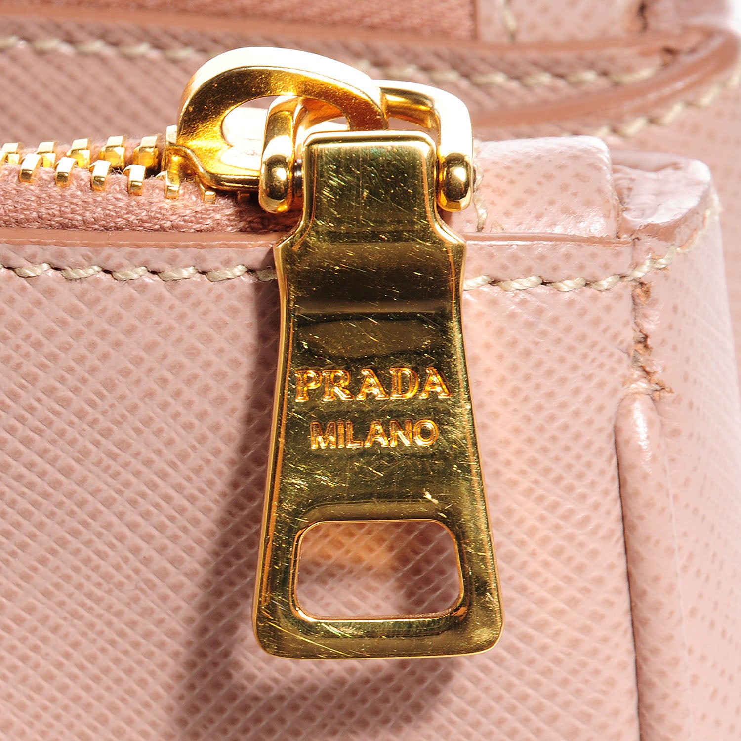 Prada Saffiano Lux Small Double Zip Tote Cammeo 10 of 11