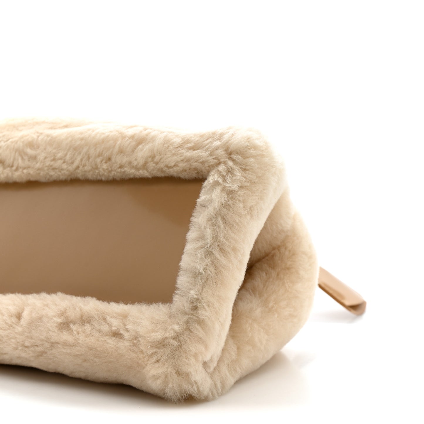 Merino Smooth Calfskin Mini Hug Bag Natural Nude