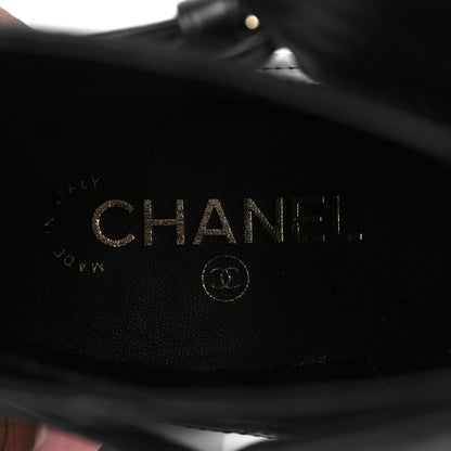 Chanel Calfskin Quilted CC Boots 40.5 Black 8 of 8