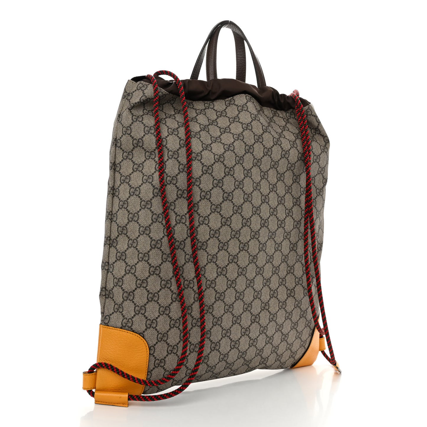 GG Supreme Monogram Neo Vintage Drawstring Backpack Beige New Acero Crop
