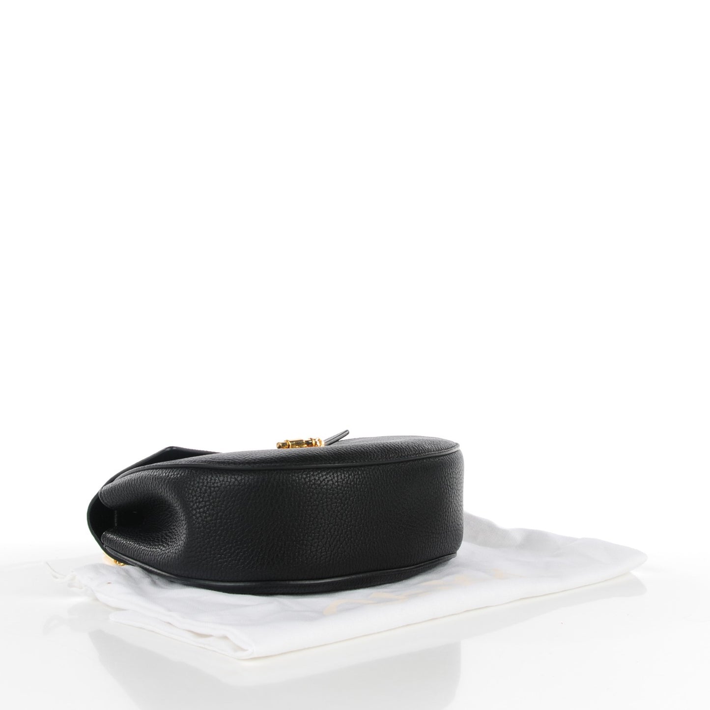 Grained Lambskin Drew Shoulder Bag Black