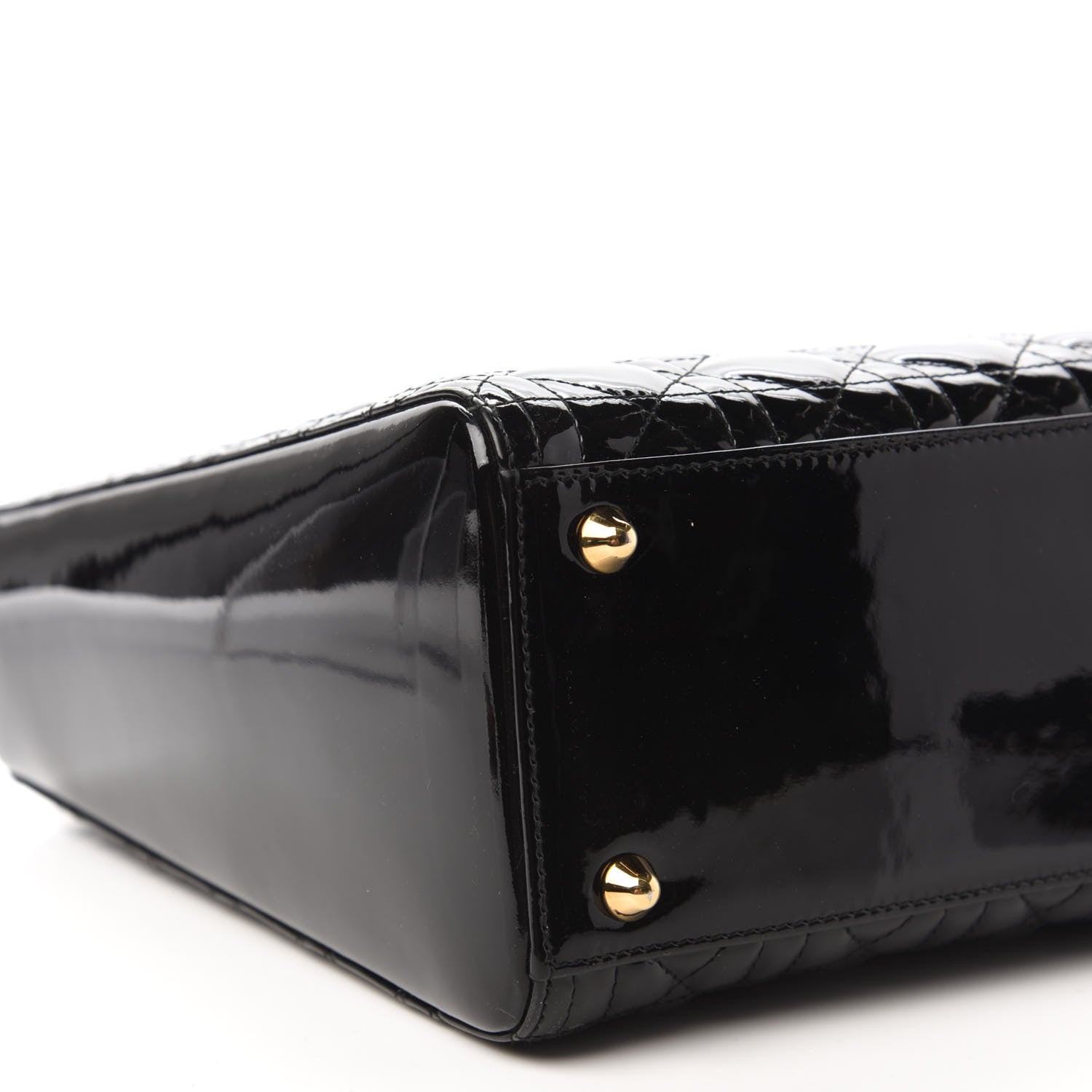 Christian Dior Patent Cannage Large Lady Dior Black 6 of 10