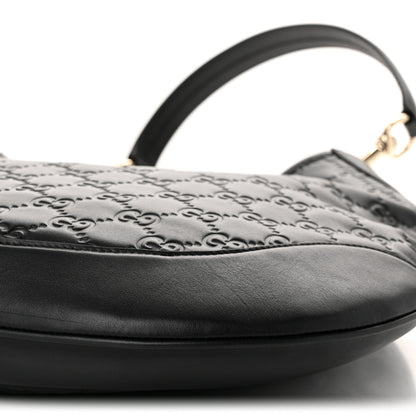 Gucci GG Calfskin Embossed B Medium Shoulder Bag Arabella Black 11 of 11