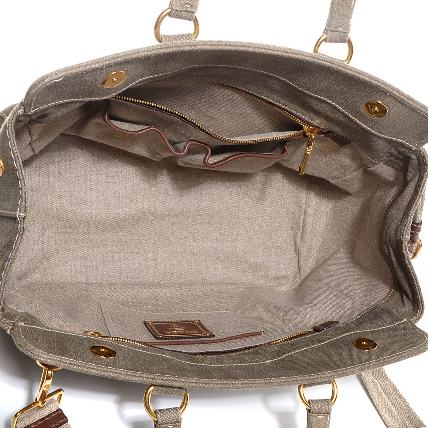 Denim Logo Tote Militare