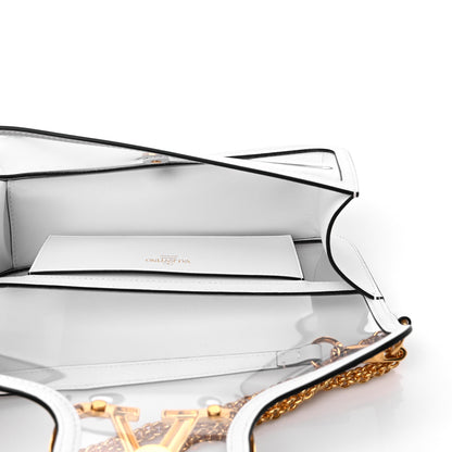 Valentino Garavani PVC Nappa Vlogo Loco Shoulder Bag Trasparente Optic White 5 of 8