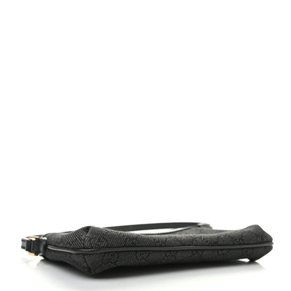 Gucci Denim Monogram Pouch Black 3 of 8