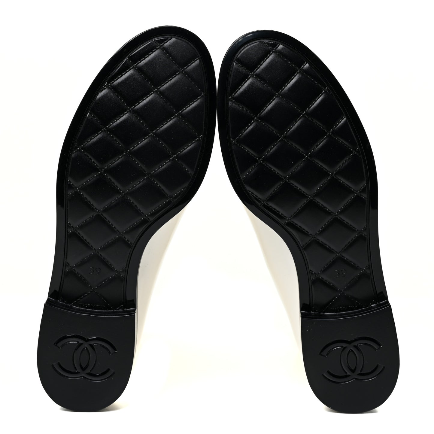 Rubber Rain Boots 39 Ivory Black