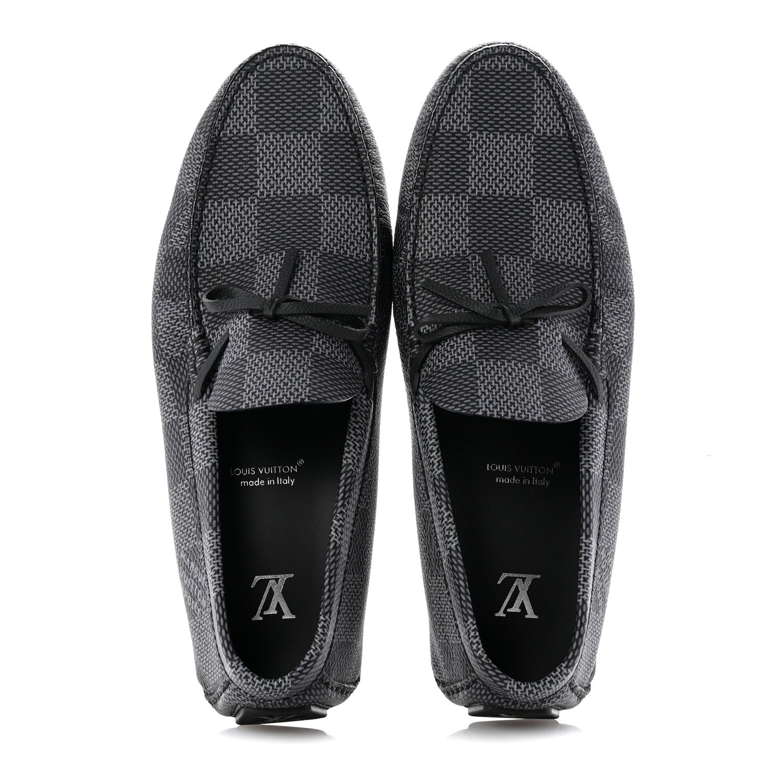 Louis Vuitton Damier Eclipse Driver Mocassin 10 Black 2 of 9