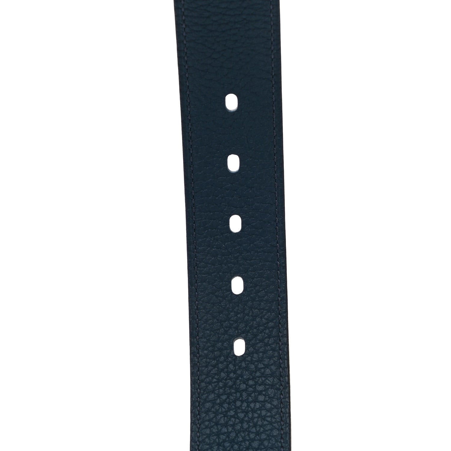Hermes 135 Togo 32mm Paddock Belt 95 Black Blue de Prusse 5 of 8