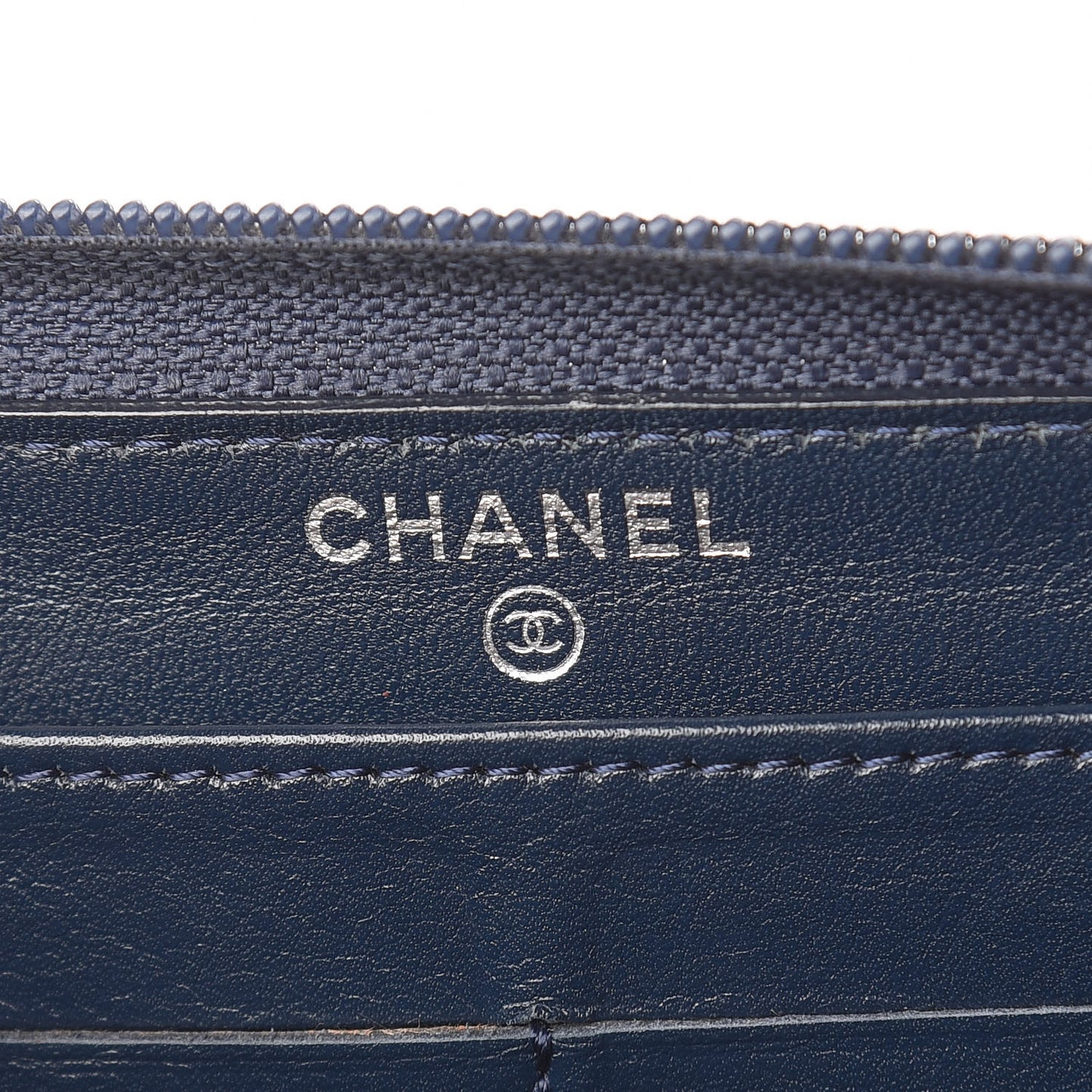 Caviar Large CC Timeless Zip Around Wallet Blue