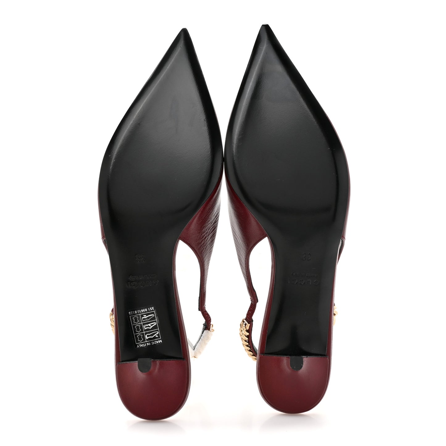 Malaga Kid Nappa Charlotte Signoria 35mm Slingback Pumps 38 Rosso Ancora