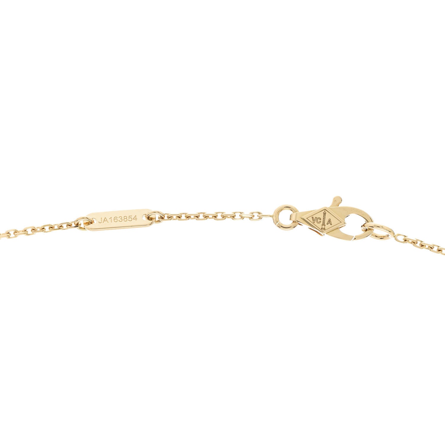 Van Cleef & Arpels 18K Yellow Gold Mother of Pearl Sweet Alhambra Pendant Necklace 5 of 5