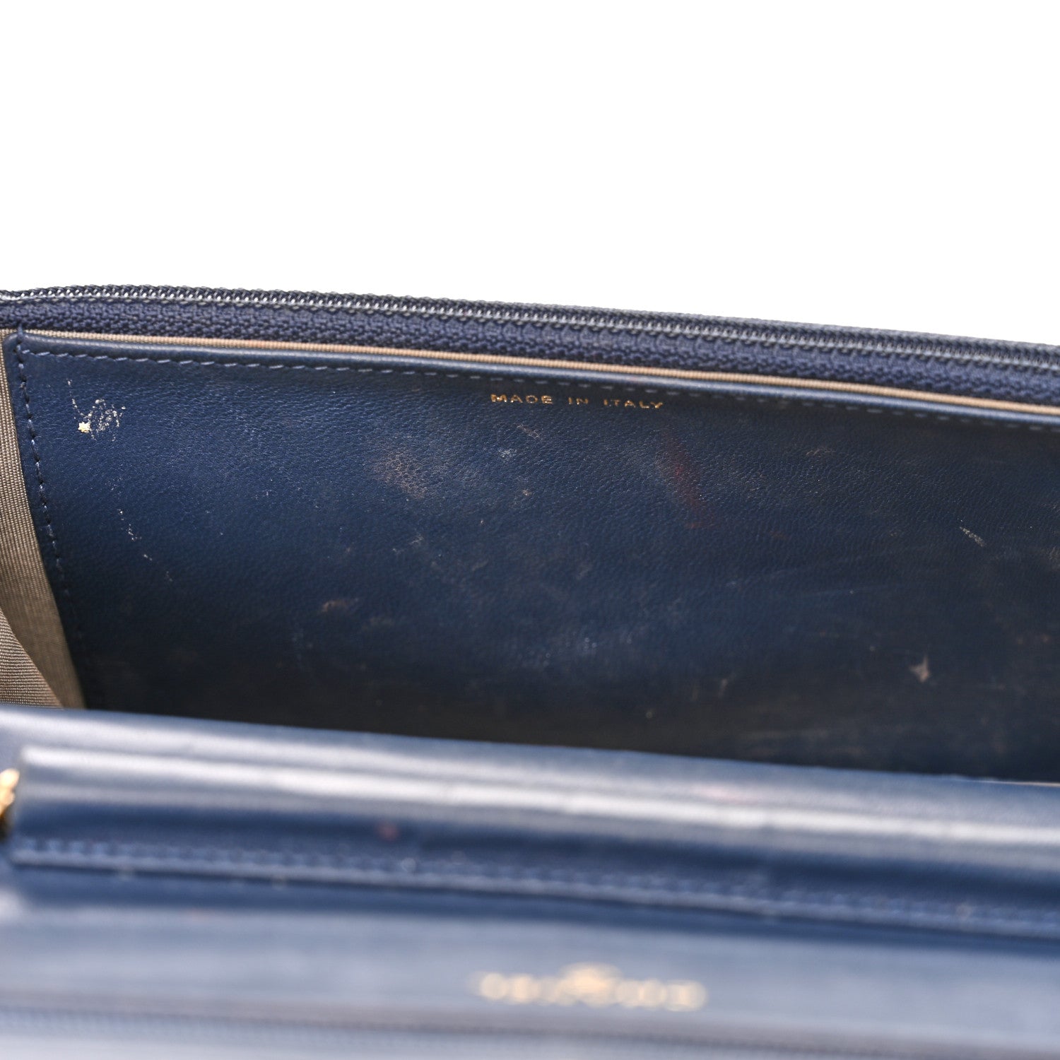 Chanel Snakeskin Wallet On Chain WOC Blue 14 of 17