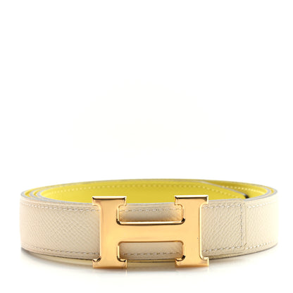 Hermes Swift Epsom 24mm Mini H Belt 85 34 Nata Lime 1 of 5
