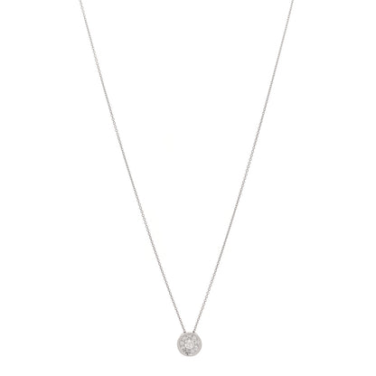 Parker & West by FASHIONPHILE 14K White Gold Diamond .17ctw Round Pave Pendant Necklace 1 of 6