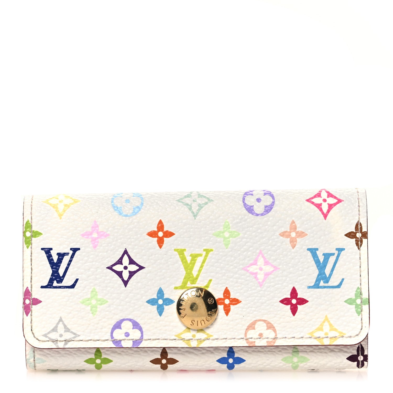 Louis Vuitton Monogram Multicolor Multicles 4 Key Holder White Litchi 1 of 7