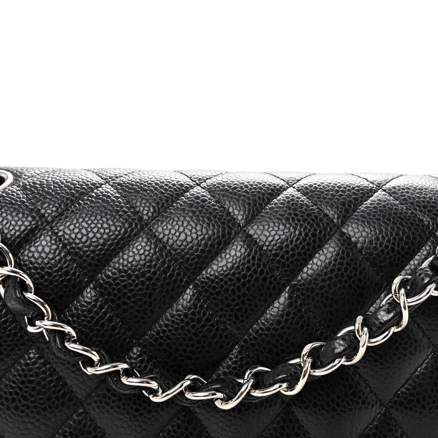 Chanel Caviar Quilted Medium Double Flap Black 8 of 10