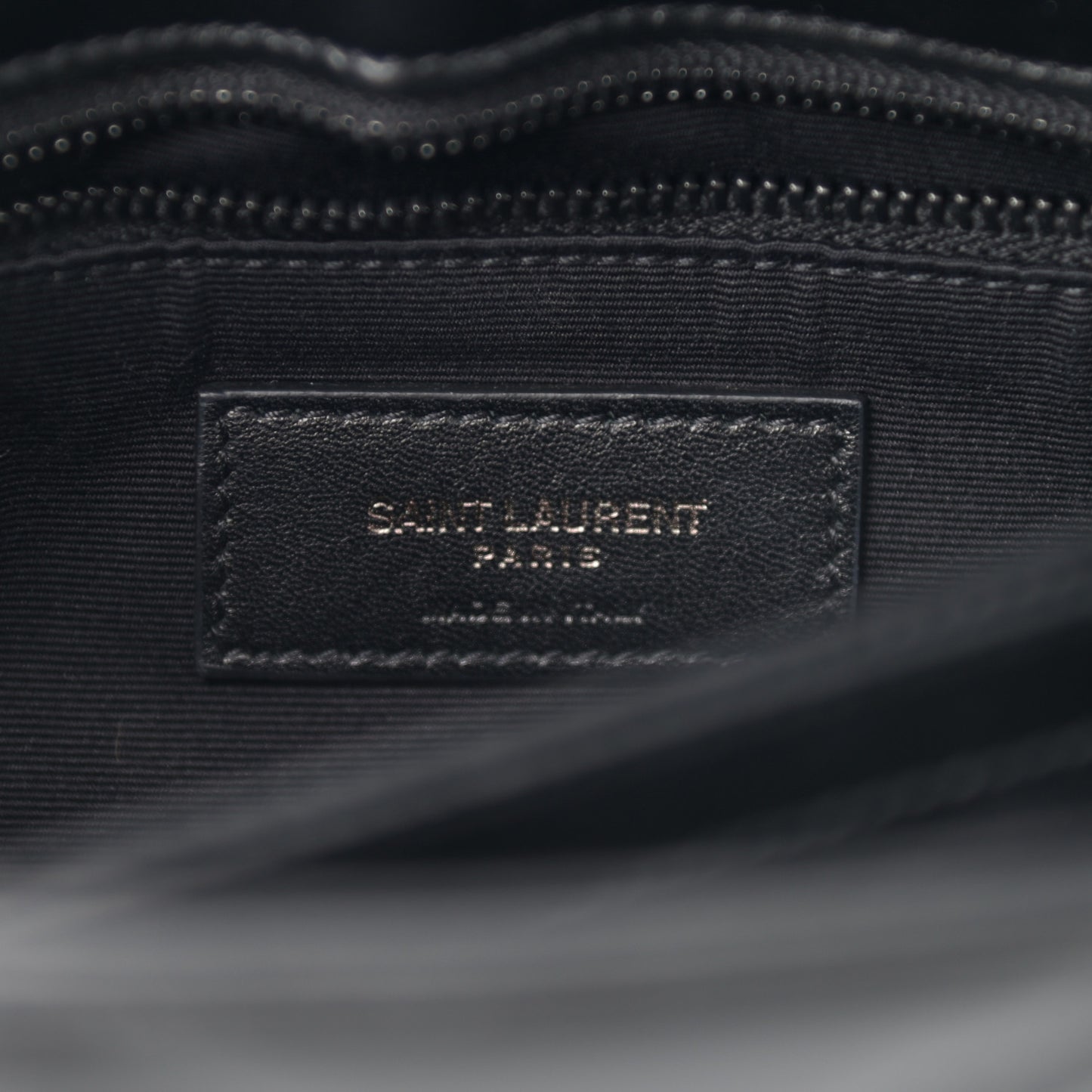 Calfskin Y Quilted Monogram Toy Loulou Crossbody Bag Black