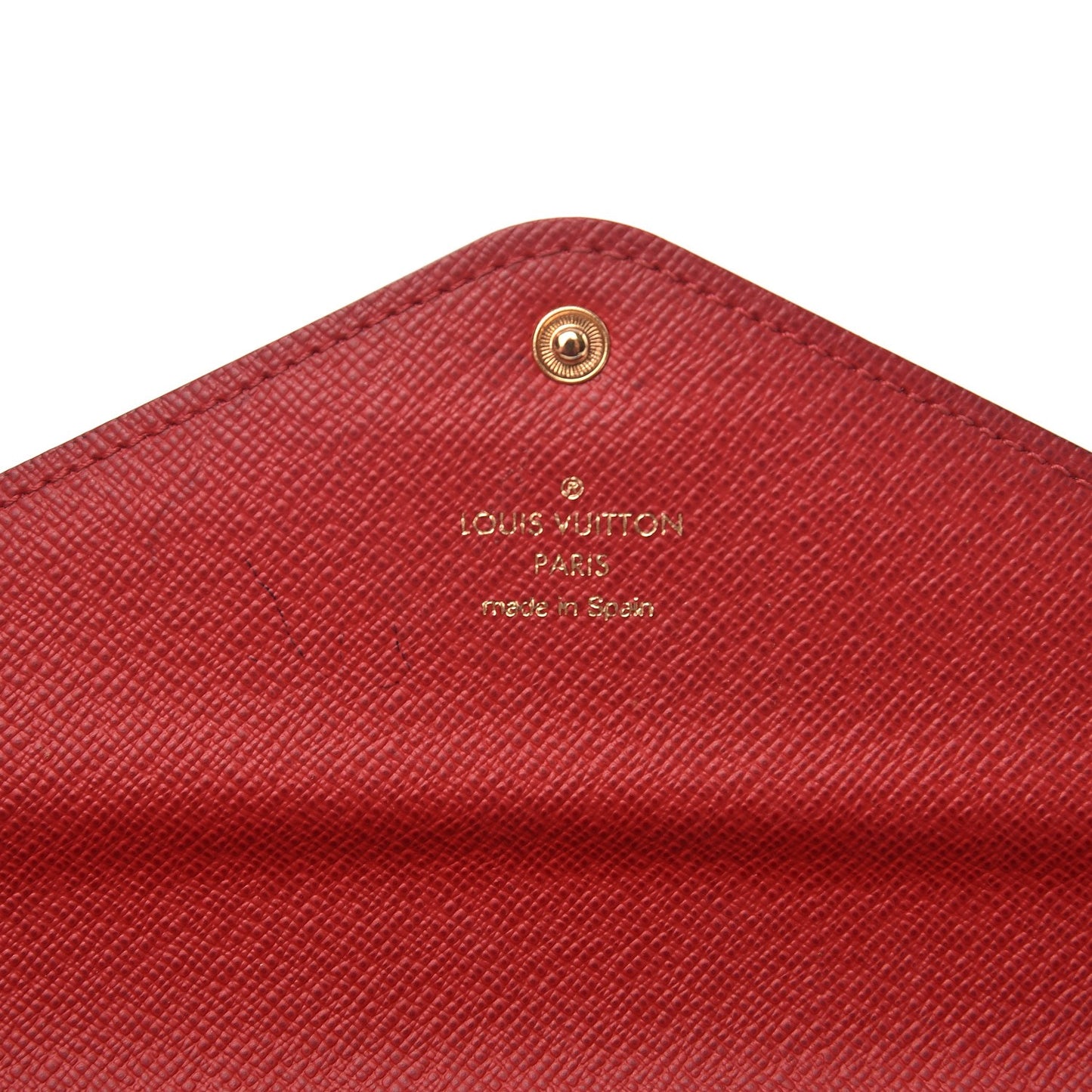 Damier Ebene Josephine Wallet Red