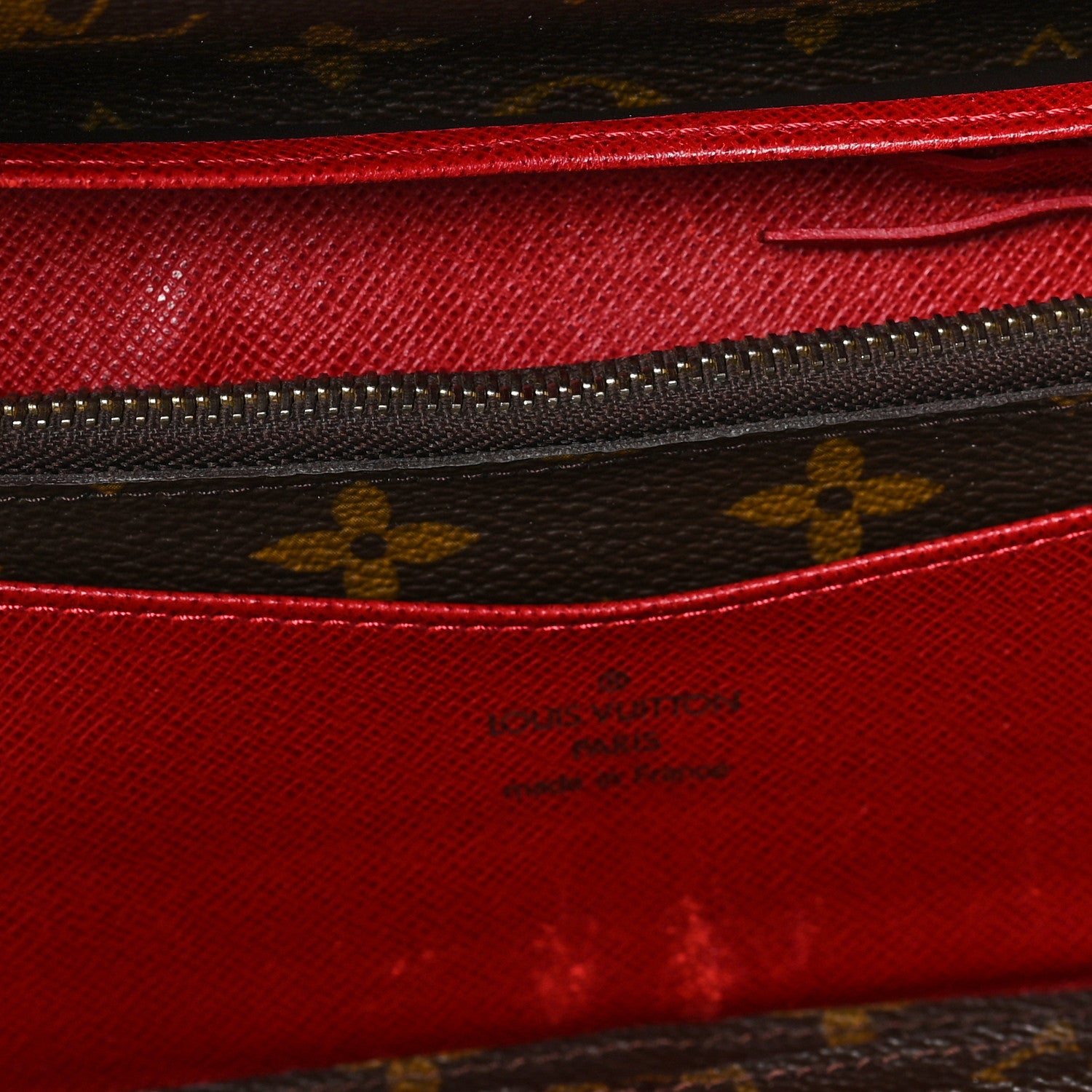 Louis Vuitton Monogram Josephine Wallet Red 7 of 9