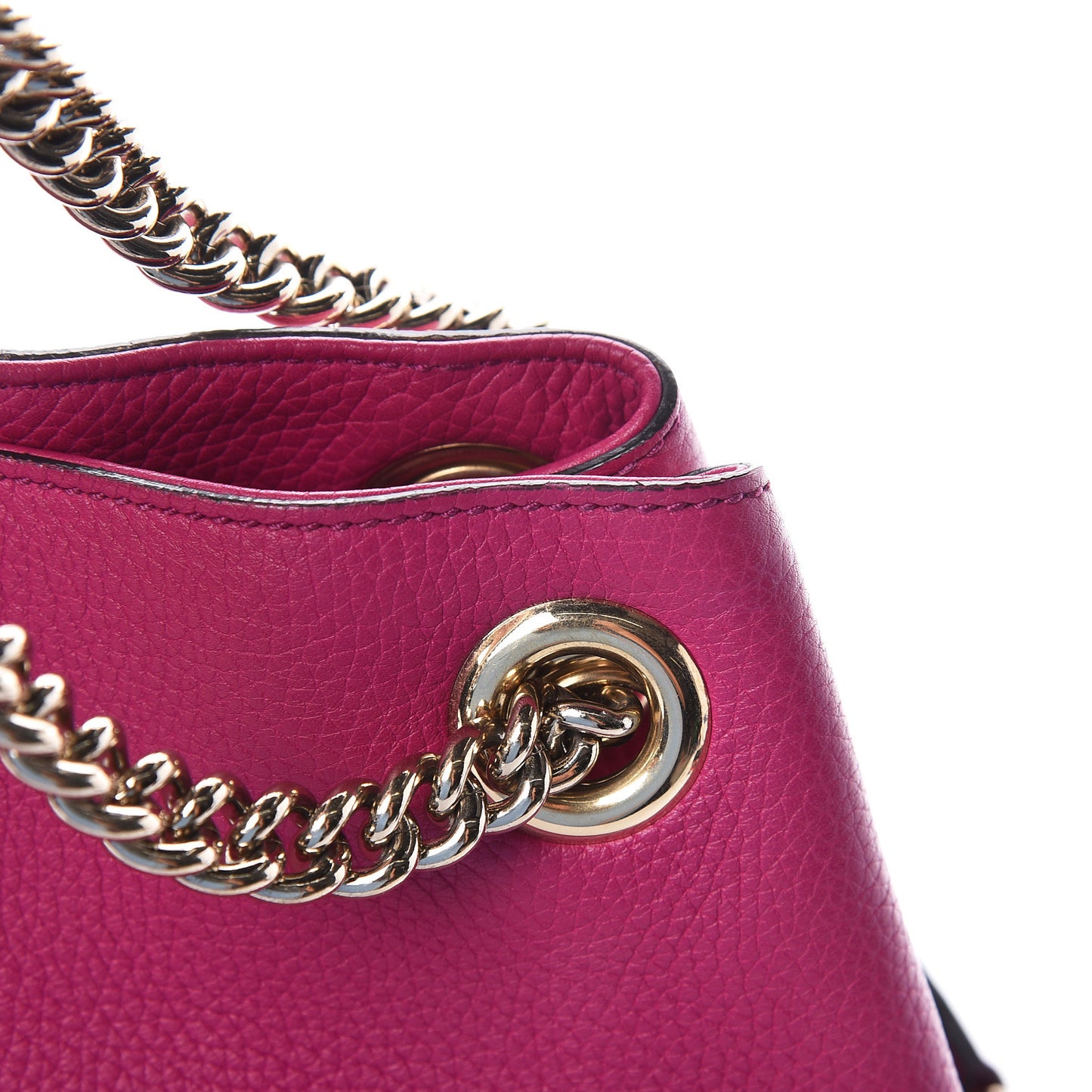 Cellarius Calfskin Medium Soho Chain Shoulder Bag Bright Bouganville