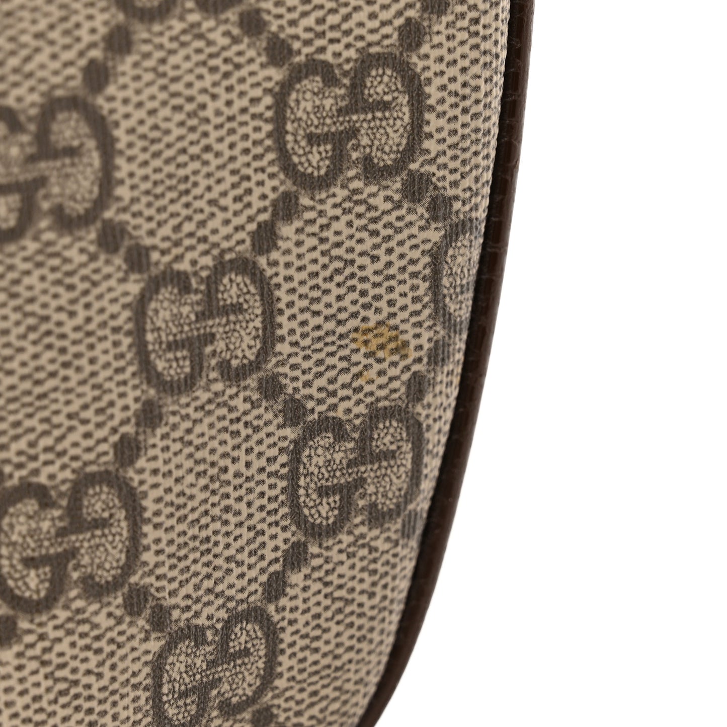 GG Supreme Monogram Web Small Ophidia Half Moon Hobo Brown