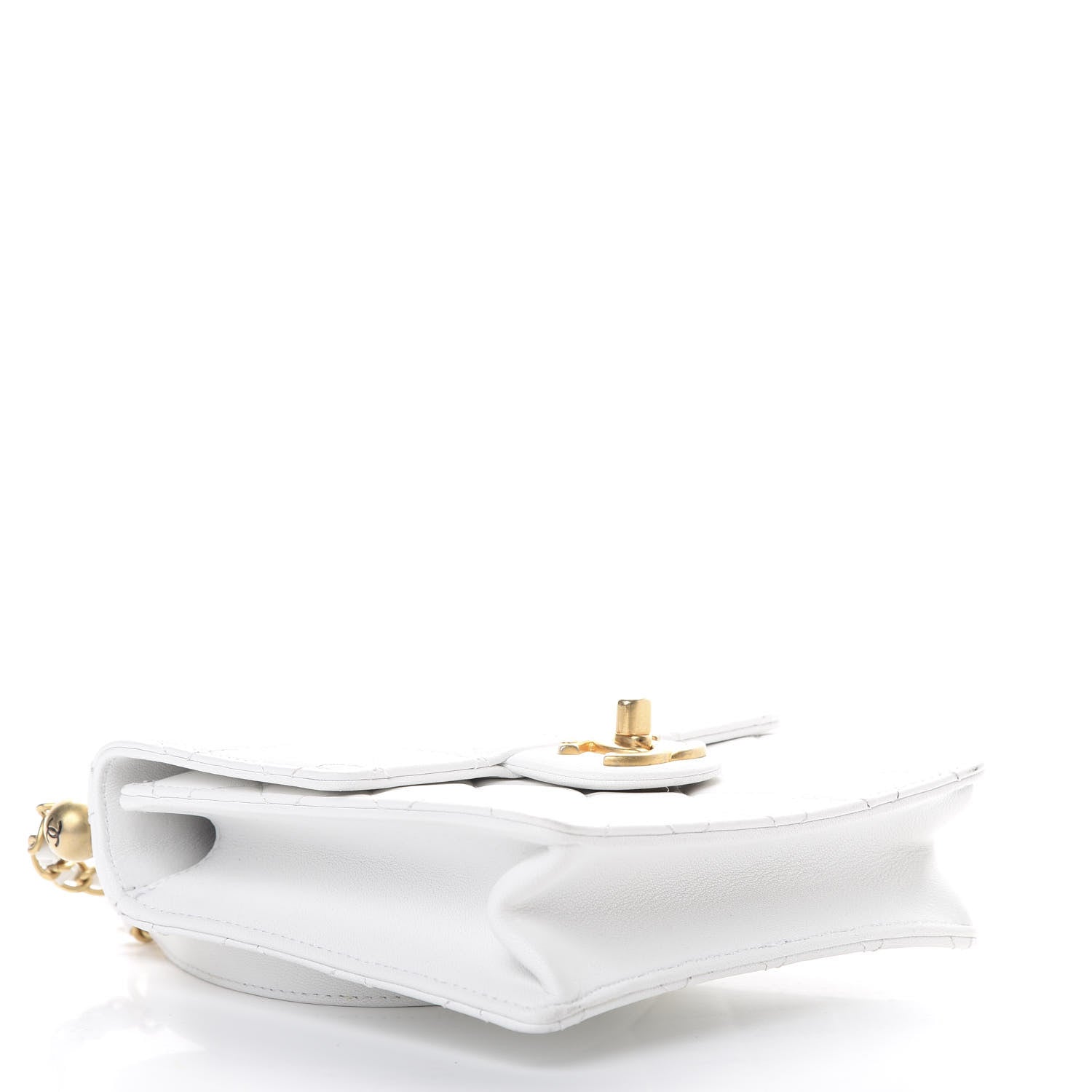 Chanel Lambskin Quilted Chic Pearls Flap White 3 of 11