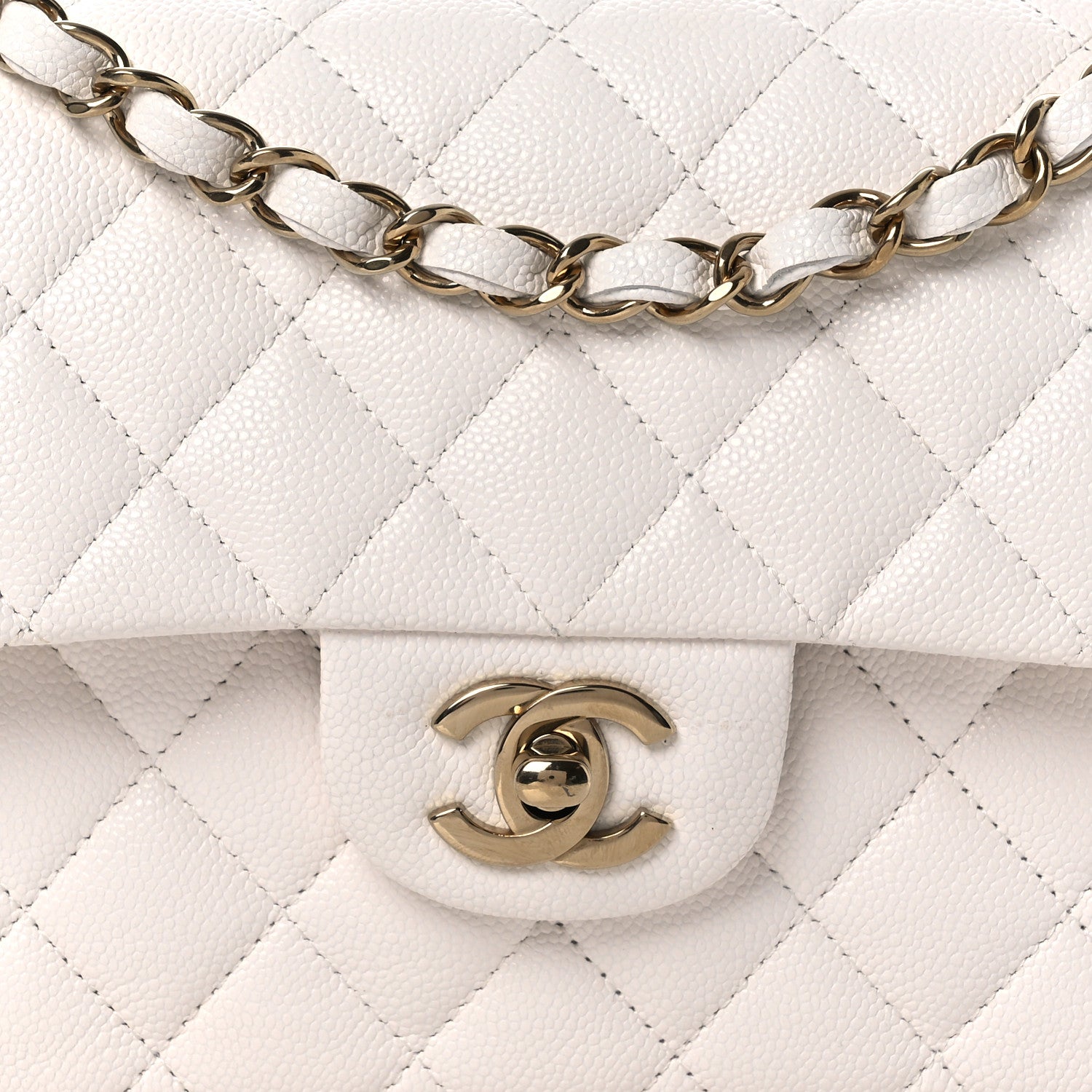 Chanel Caviar Quilted Small Double Flap White 8 of 11