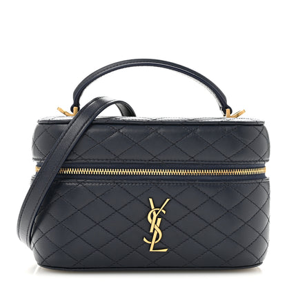 Saint Laurent Lambskin Quilted Mini Gaby Vanity Case Marine 1 of 11