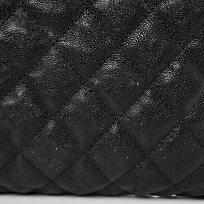 Chanel Crumpled Calfskin Quilted Large Cosmetic Case So Black 8 of 9