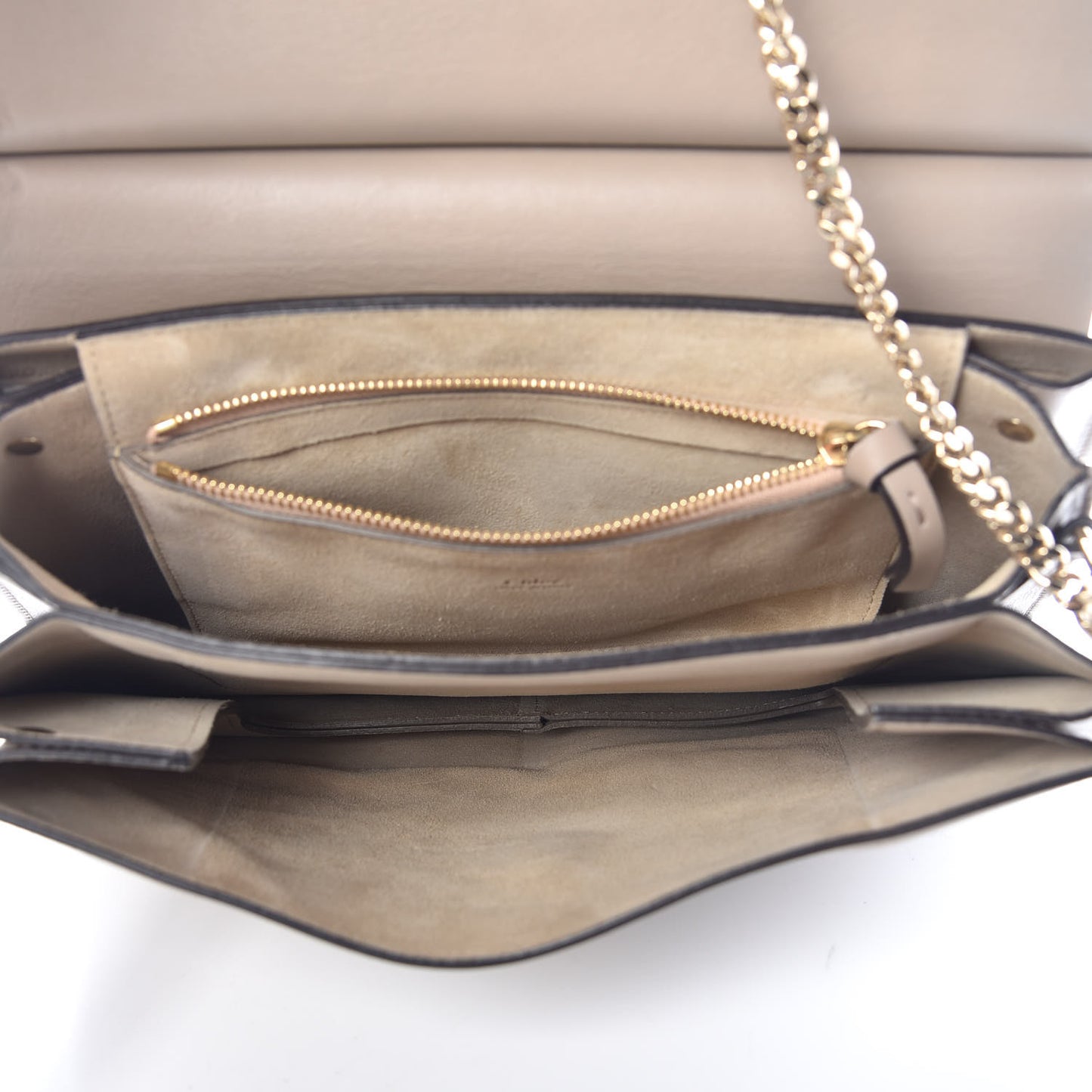Calfskin Suede Medium Faye Shoulder Bag Motty Grey